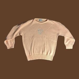 Vintage needles up embroidered flower sweater